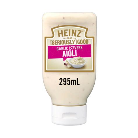 Heinz Seriously Good Garlic Lovers Aioli Mayonniase 295ml Shop And Dispatch