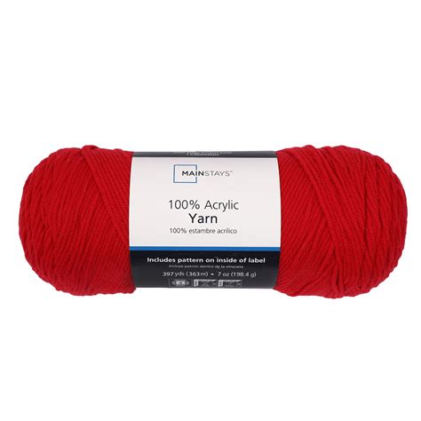 Mainstays Medium Acrylic Red Yarn 7 Oz 397 Yards