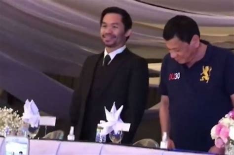 WATCH Duterte Arrives At Pacquiao S Birthday Party ABS CBN News