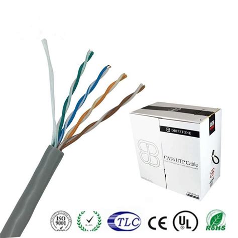 High Quality Pull Box 305m Test 4pair 24 Awg Cobre Cable Lan Cable Cat6 Network Cable