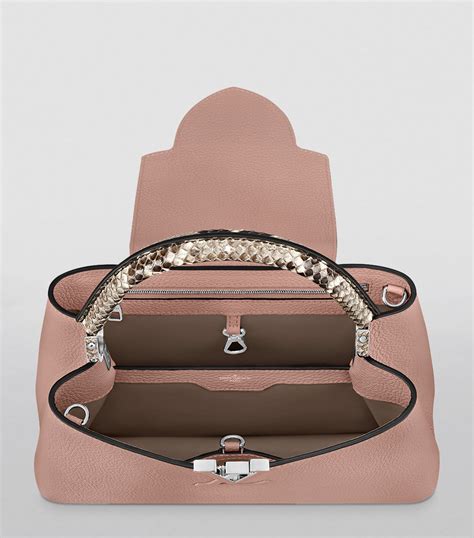 Louis Vuitton Pink Python Trim Capucines Mm Top Handle Bag Harrods Uk