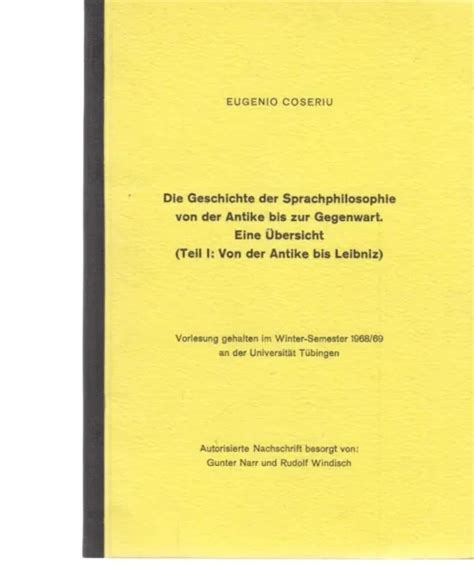 LA STORIA DELLA filosofia linguistica dall antichità ai giorni nostri