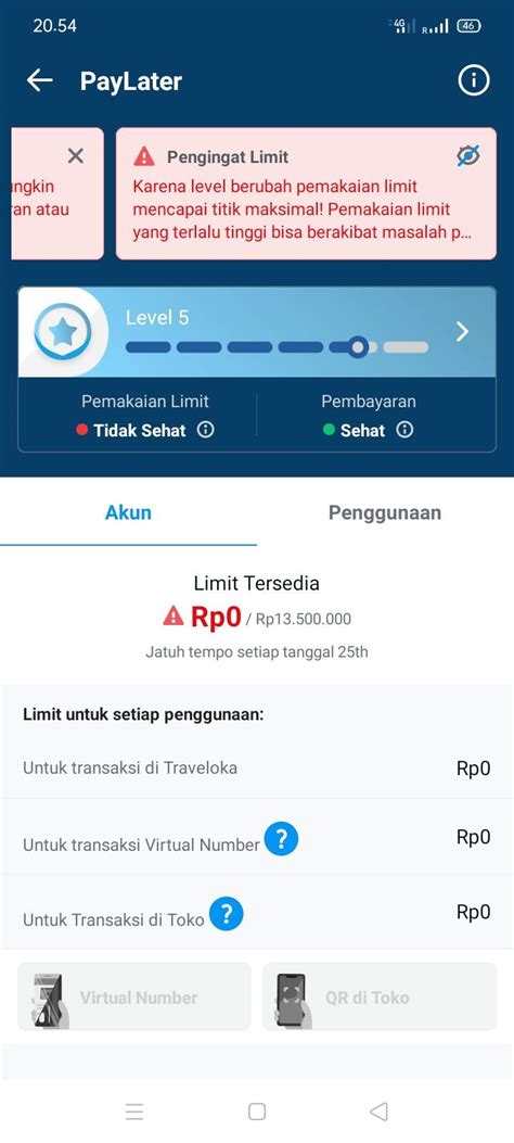 Penurunan Limit Traveloka PayLater