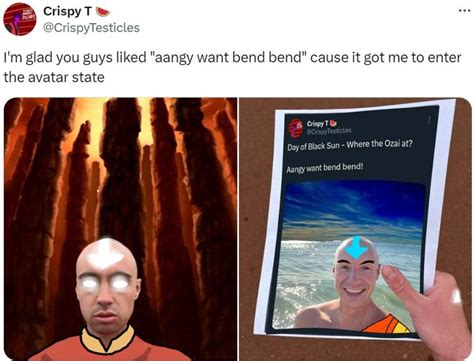 Im Glad You Guys Liked Aangy Want Bend Bend Cause It Got Me To Enter