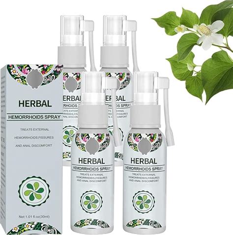 Hemocare Herbal Hemorrhoids Spray 4Pcs Natural Herbal Hemorrhoids