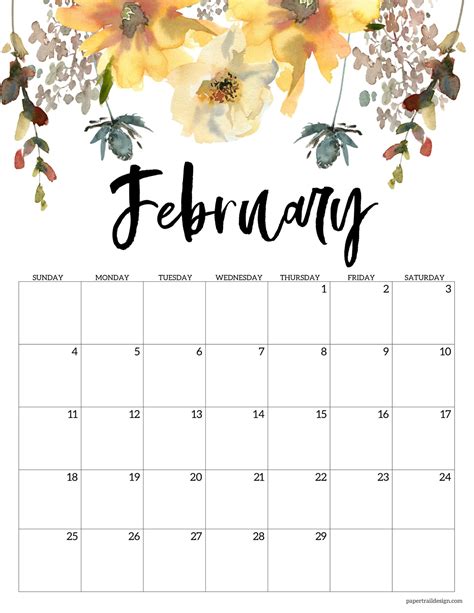 Printable Calendar 2024 Floral Printable Calendar 2024