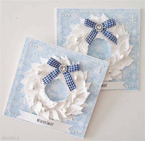 Kartka Wi Teczna Z Wiankiem Scrapbooking Art Madam Pl