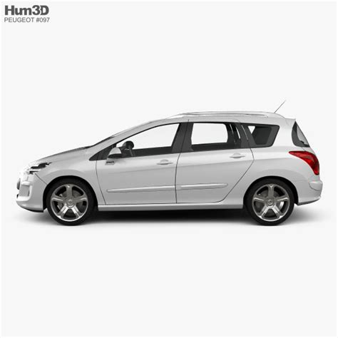 Peugeot 308 SW 2011 3D model - Download Wagon car on 3DModels.org
