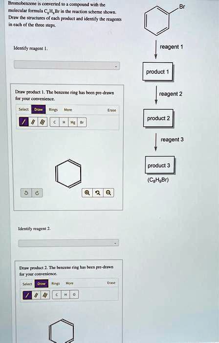 Solved Bromobenzene Is Converted To A Compound With The Molecular