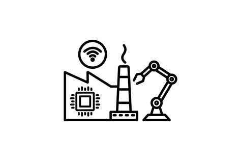 Smart Factory Icon Smart Technology For Automation Efficiency And