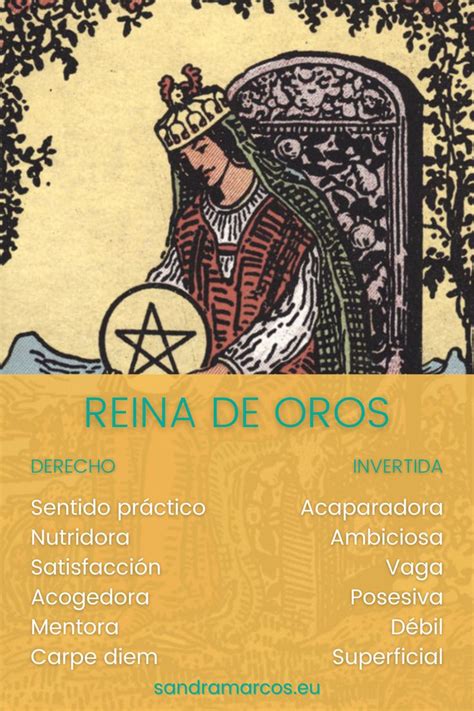 Reina De Oros Palabras Clave Tarot Cartas Significado Cartas Del