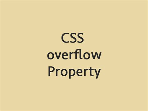 CSS Overflow Property Lena Design