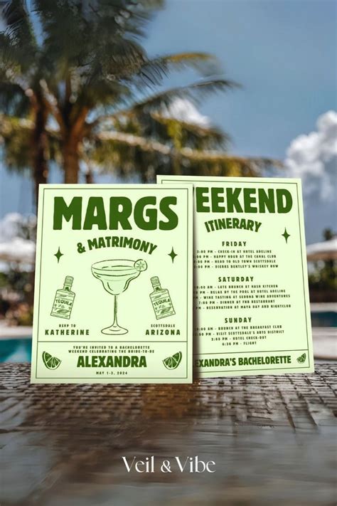 Margarita Bachelorette Invite Margs And Matrimony Bachelorette