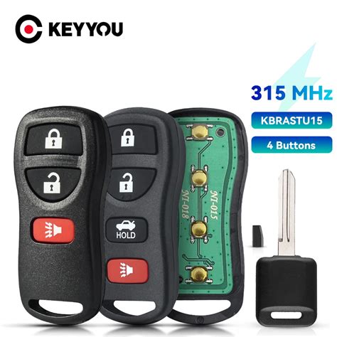 KEYYOU Llave De Coche Remota De 3 4 Botones KBRASTU15 315Mhz Para