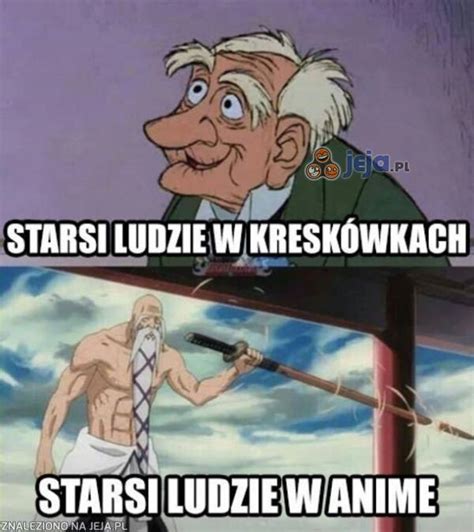 Starsi ludzie w kreskówkach i w anime Jeja pl