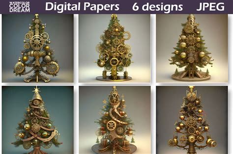 Christmas Tree Illustration Christmas Tree Steam Punk By