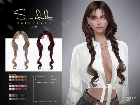 The Sims Resource Braid Hairstyle Gia By S Club