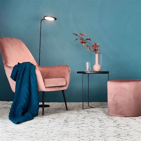 Tito Ottoman Blush Pink Velvet Archipro Au