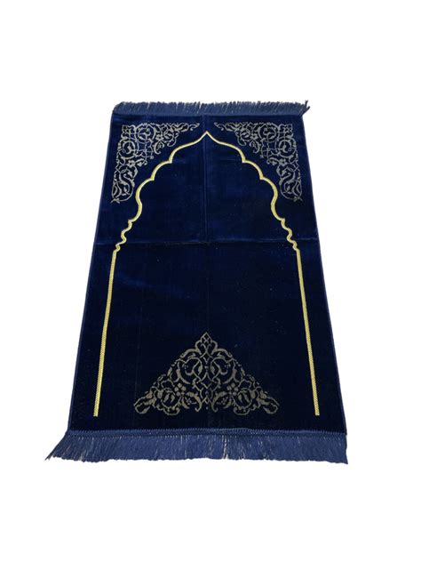 Gebedskleed Rond Mihrab Motief Blauw Souk XL