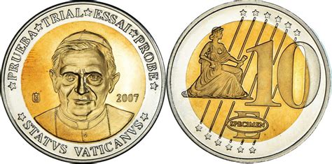 Vatican Euro Coin Prueba Trial Essai Probe G Monnaie De Ms