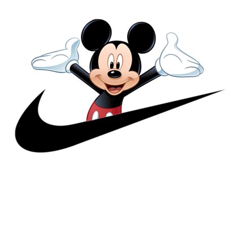 The Mickey Mouse Logo Is Flying Through The Air With His Arms Out And