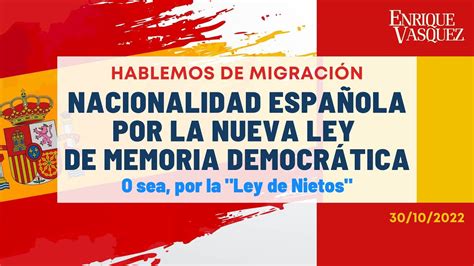 Ley De Memoria Democrática Ley De Nietos La Guía Definitiva En Vivo 30102022 Youtube