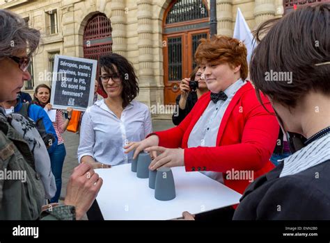 Paris France Lesbians Street Demonstration Nd Anniversary Of Gay Marriage Law LGBT