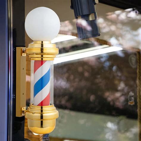 Itoproad 27 Barber Pole Led Light Classic Style Hair Salon Barber Shop Open Signrotating Red