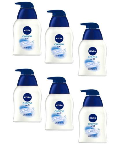 10 13€ L 6x 250ml Nivea Creme Soft Cremeseife Flüssigseife Duft Pumpspender Ebay