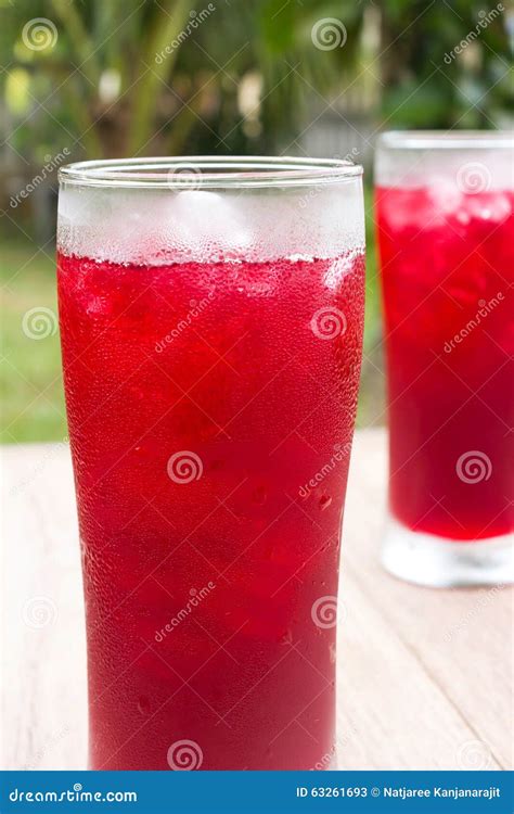 Roselle Juice With Ice Stock Image Image Of Soft Sorrel 63261693