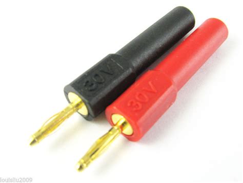 2pcs 4mm Safety Banana Jack Female To Gold 2mm Banana Plug Male Adapter