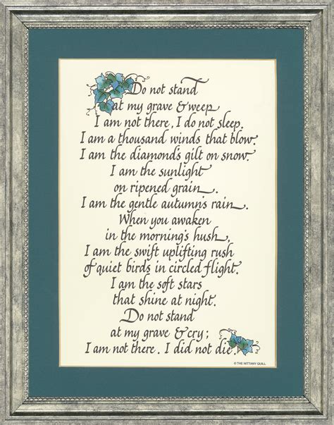 Modern songs will soon feature the do not stand and weep lines 15