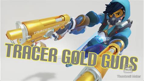 Tracer Golden Gun All Skins Including League Skins 2021 Youtube