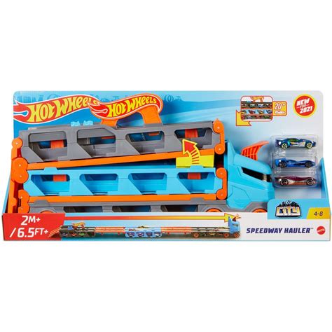 Hot Wheels City Speedway Hauler Car Transporter Truck