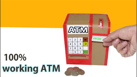 How To Make A Working Atm Easy Atom Cardboard Machinecraft Youtube