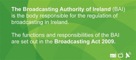 Broadcasting Authority Of Ireland Broadcast Author Ireland