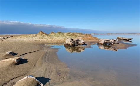 Piemanson Beach Salins De Giraud Camargue France Stock Image