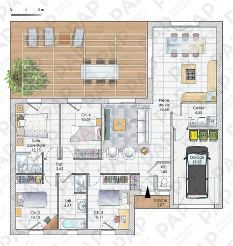 Plan De Maison Une Maison Avec Chambres Faire Construire Sa Maison