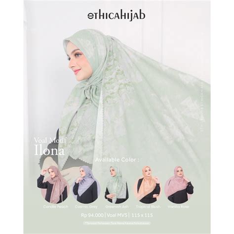 Jual Ethica Hijab Voal Motif Ilona Square Hijab Segi Empat Premium