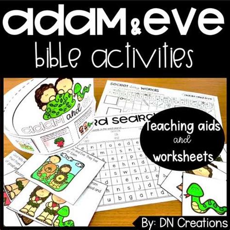 Adam And Eve Activity Bundle L Adam And Eve Sunday School Bible Curriculum