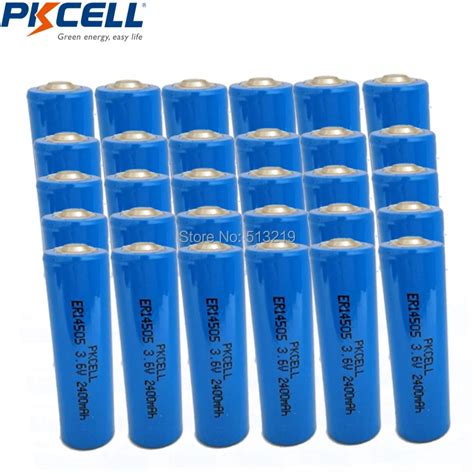 Pcs Pkcell V Aa Lithium Battery Er Mah V Aa Size