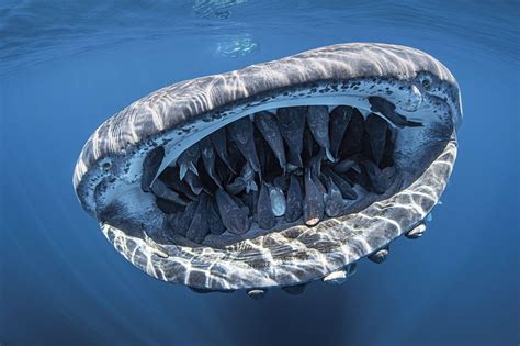 A Whole Bunch Of Remora Fish Riding Inside A Whale Shark S Mouth R