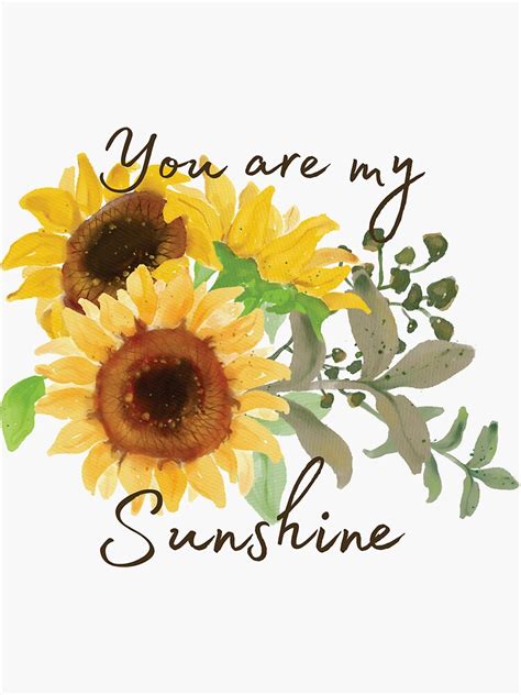 You Are My Sunshine ☀️ Sticker For Sale By Funcraftymom Redbubble