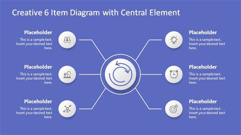 Creative 6 무료ppt다운 diagram다이어그램 for 무료ppt템플릿 with Central Element