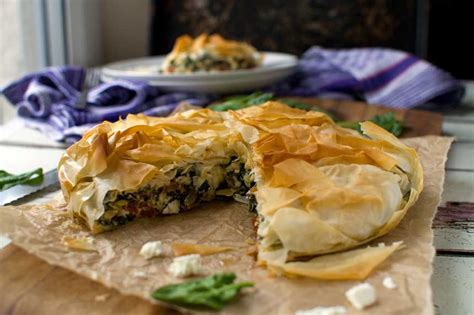 Greek Spinach And Feta Filo Pie Scrummy Lane