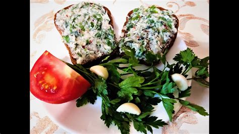 Закуска из сала с чесноком и зеленью. Намазка из сала. Вкуснятина за 5 ...