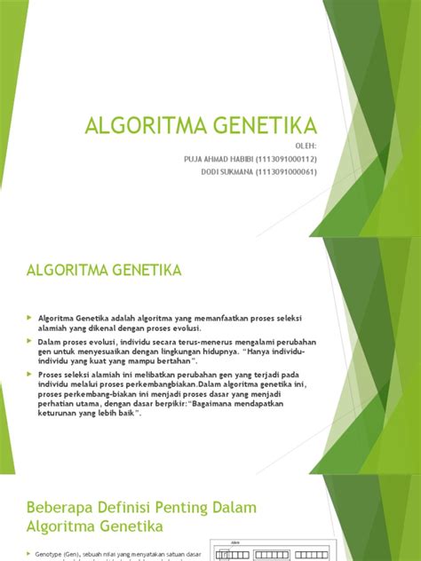 PDF Algoritma Genetika Power Point DOKUMEN TIPS