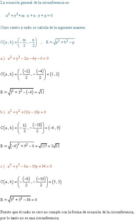 Ejercicios resueltos de circunferencias determinar la ecuación de una