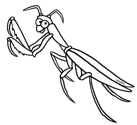 Clipart Insects Black And White Praying Mantis Clip Art Library