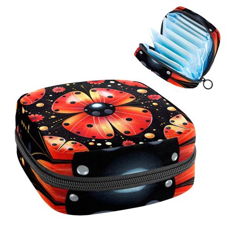 Ownta Ladybug Pattern Premium Storage Bag Period Purse Pencil Pouch